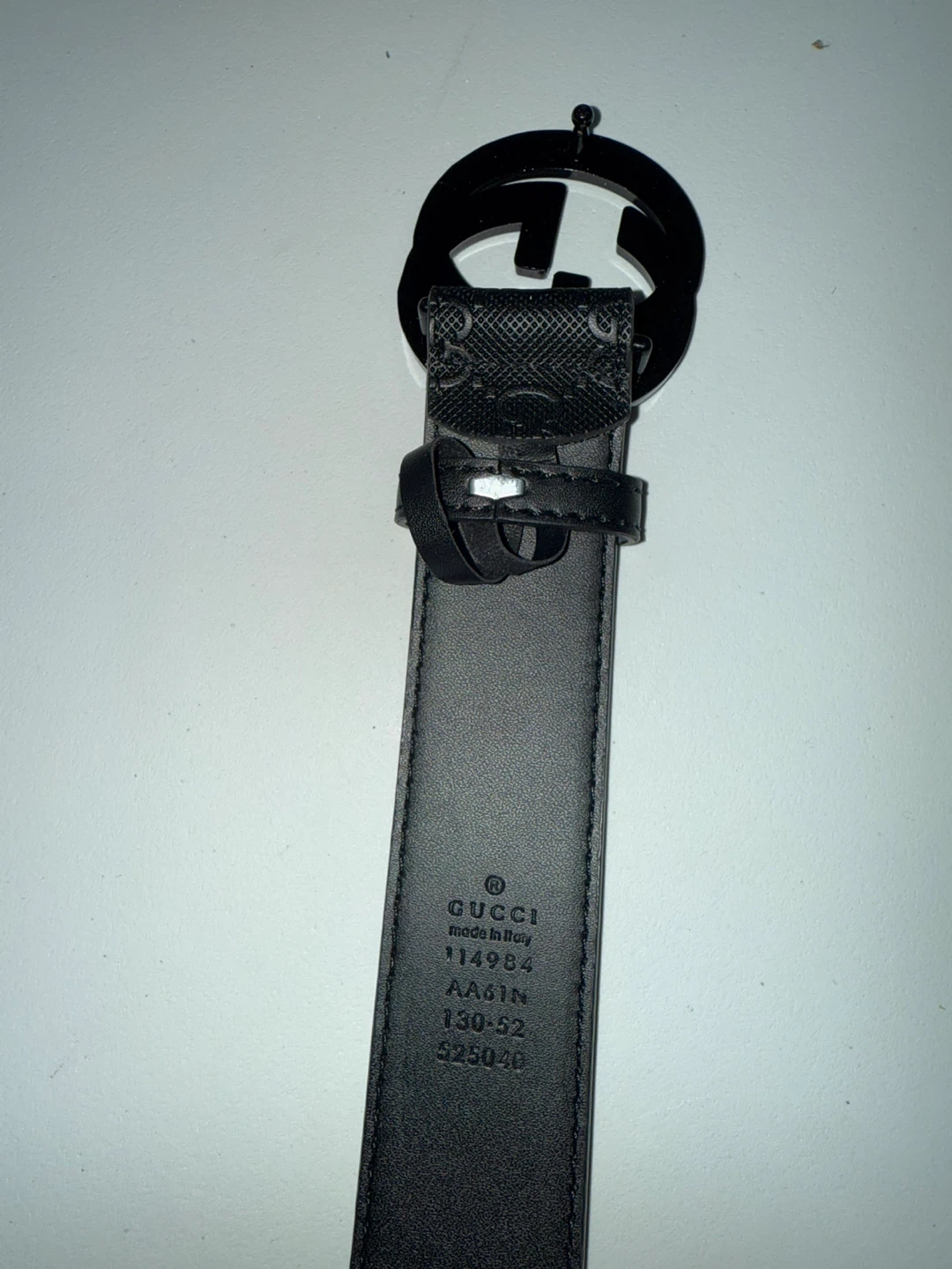 Gucci Black Leather Belt, Size 130-52 - photo 4