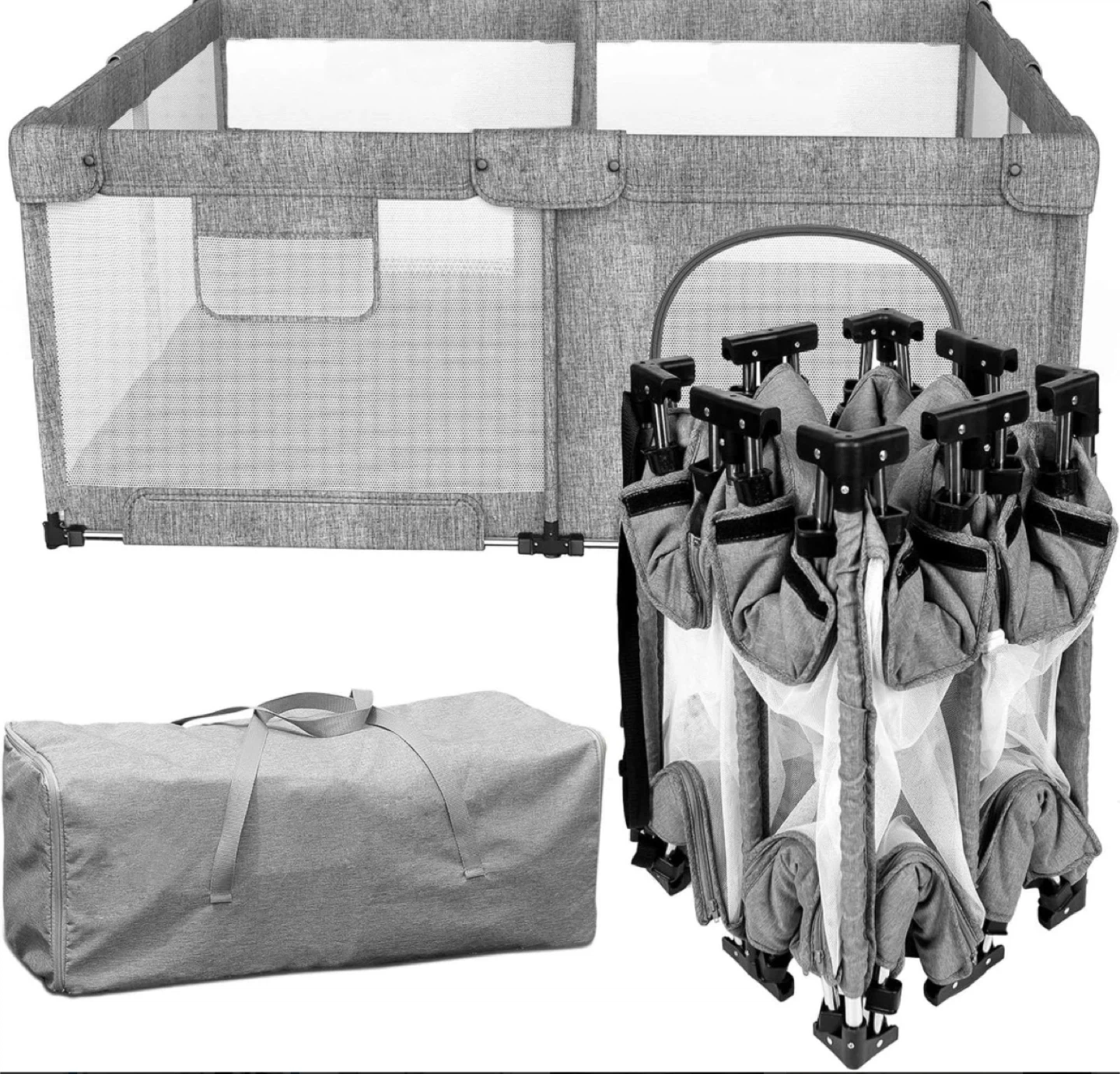Grey Baby Playpen - Portable & Foldable - photo 2