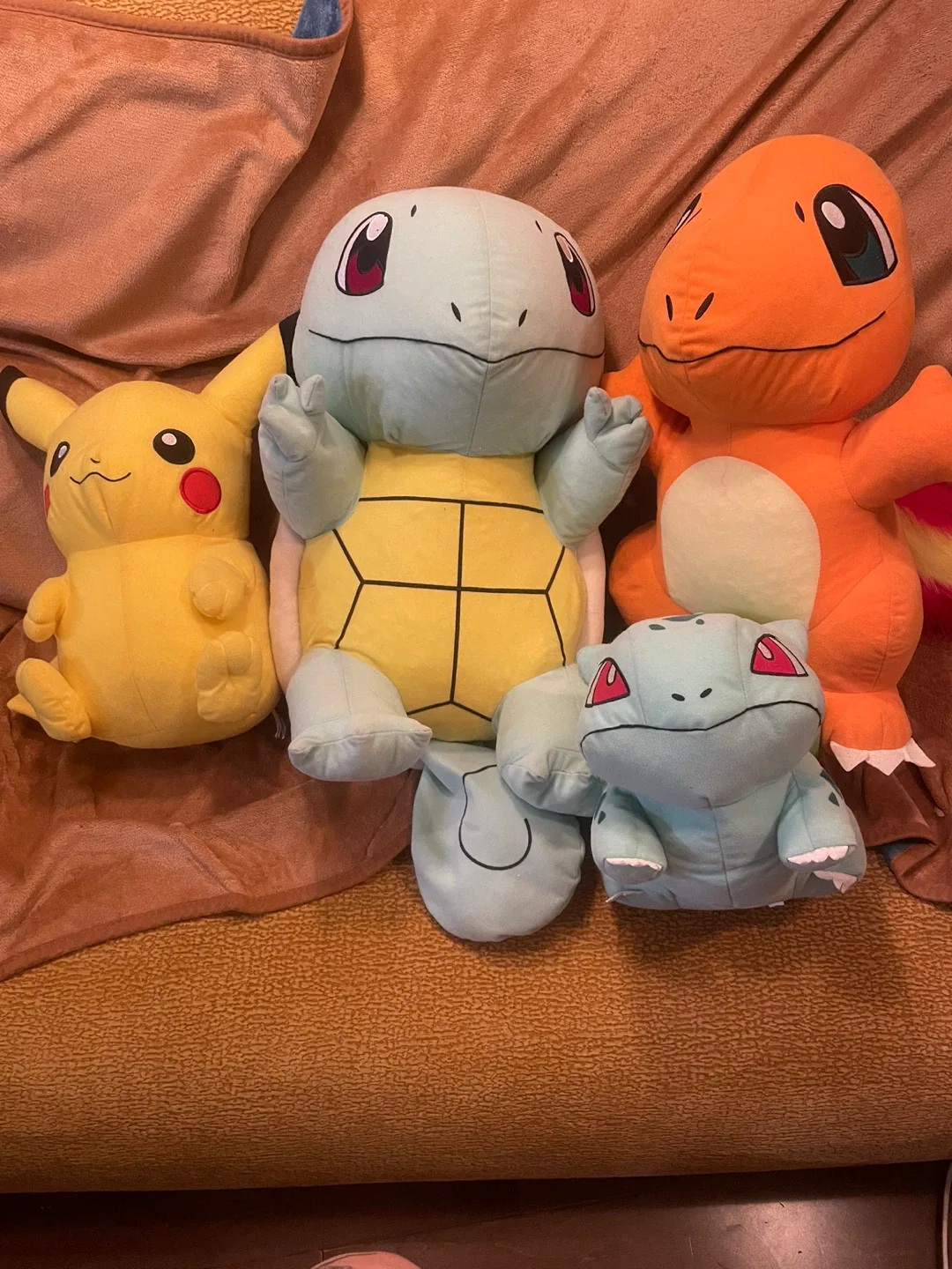 Pokemon Plush Set - Pikachu, Charmander, Bulbasaur, Squirtle