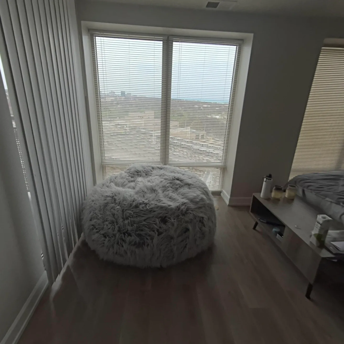 Wayfair Polyester Bean Bag Chair - Silver Grey