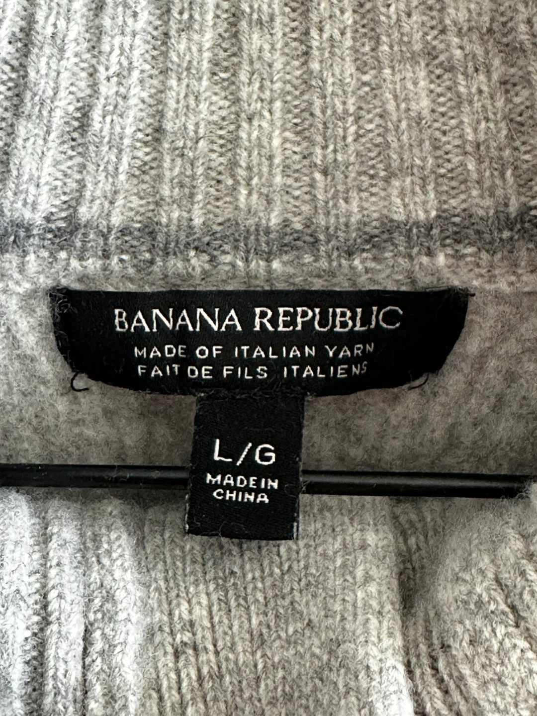 Banana Republic Grey Wool Blend Sweater - Size L - photo 2