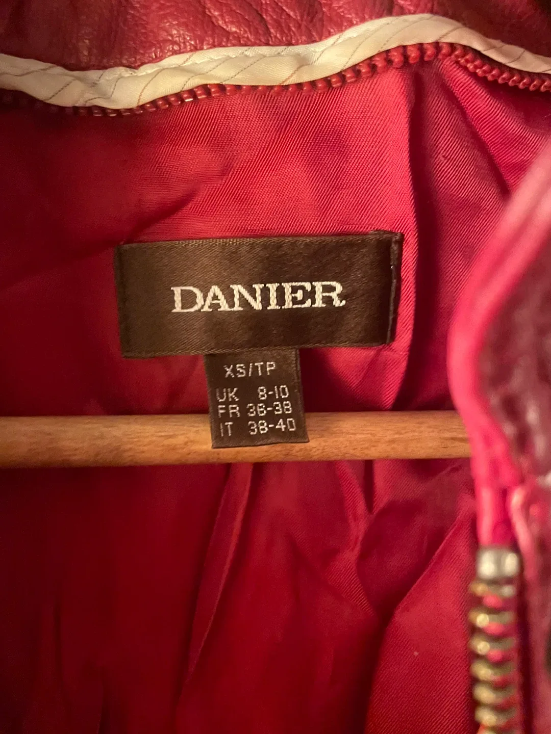 Danier Red Leather Jacket - Size XS image indicator(2)