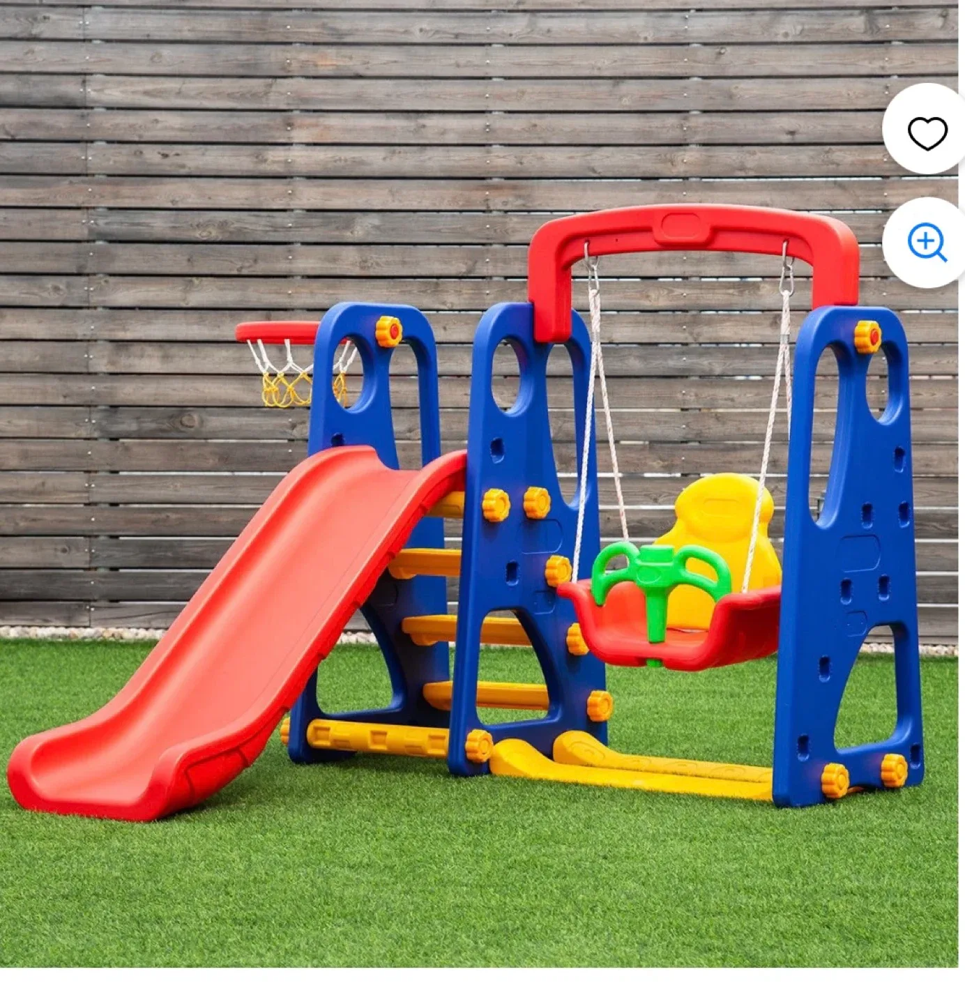 Kids' Slide and Swing Set