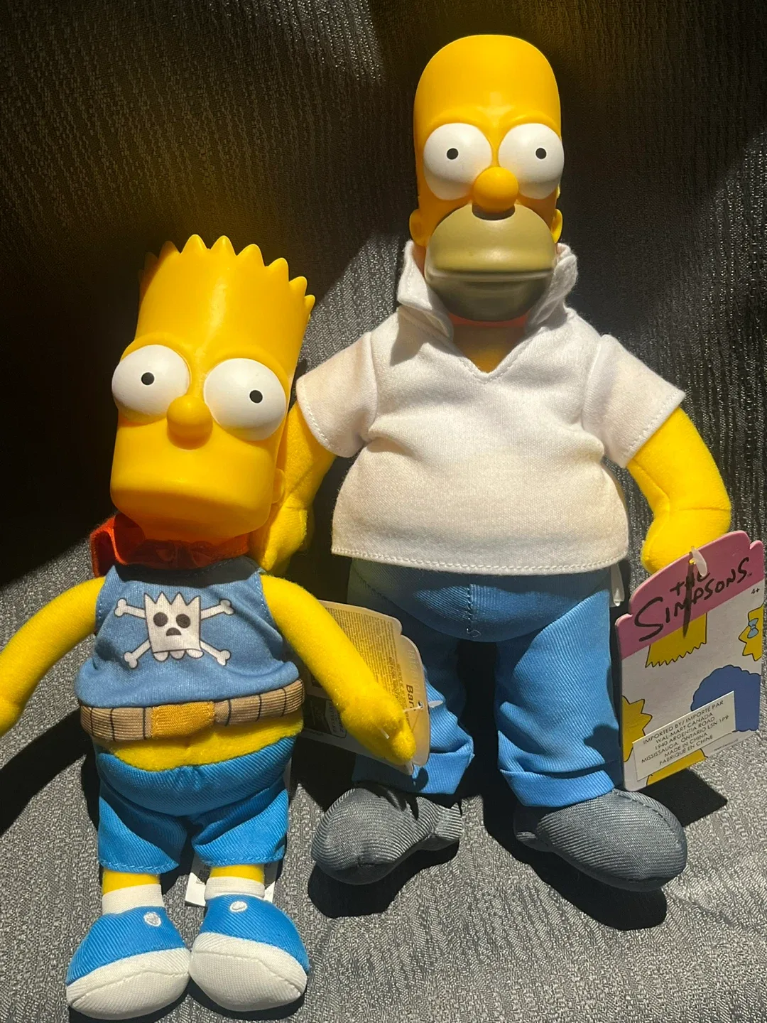 The Simpsons Bart & Homer Plush Dolls