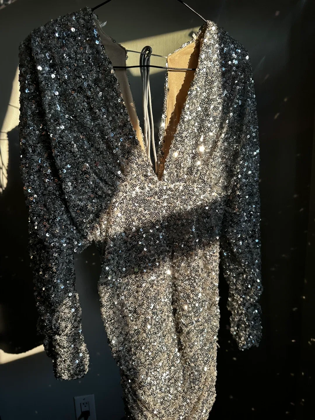 Vintage Sequin Mini Dress Christmas New Year party