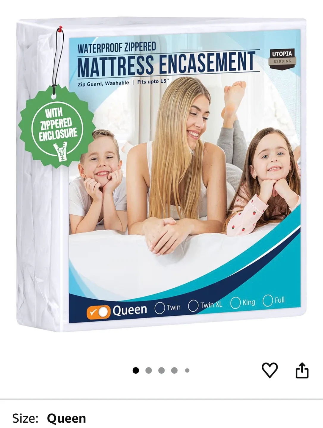 Utopia Bedding Queen Mattress Encasement - Waterproof