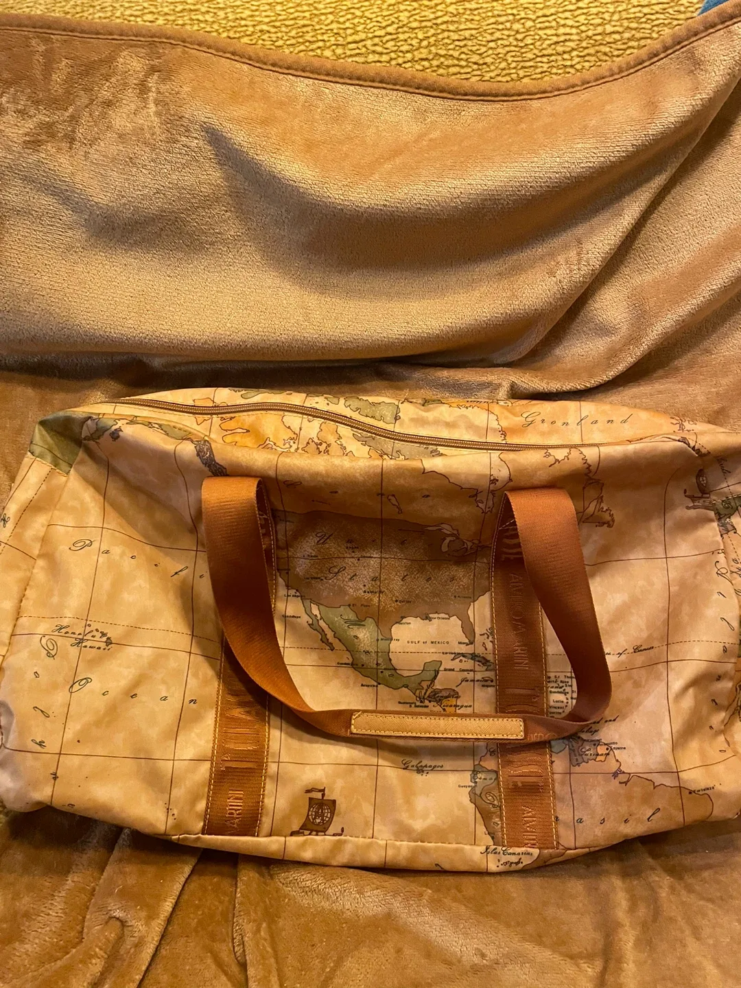 Alviero Martini Map Print Duffle Bag