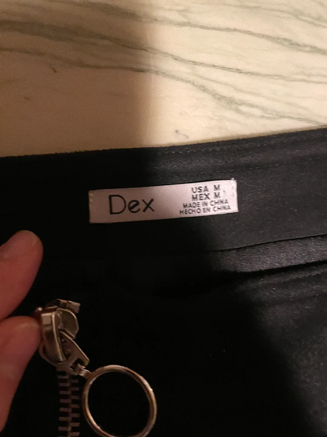 Dex Black Embroidered Mini Skirt - Size M image indicator(2)