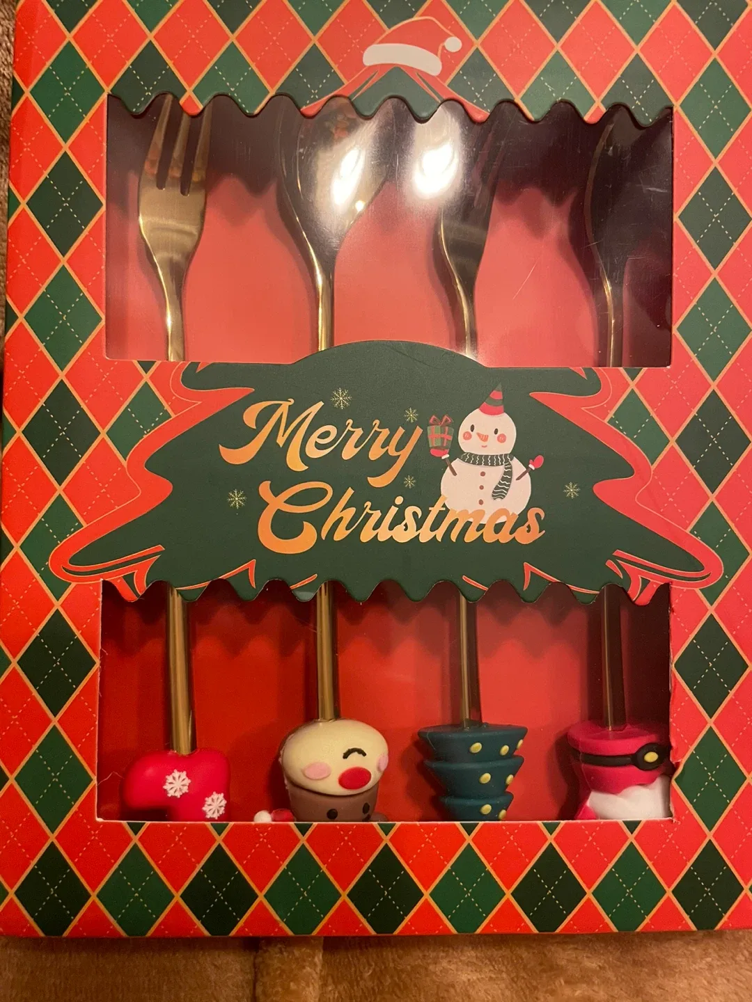 Christmas Spoon & Fork Set - New in Box!