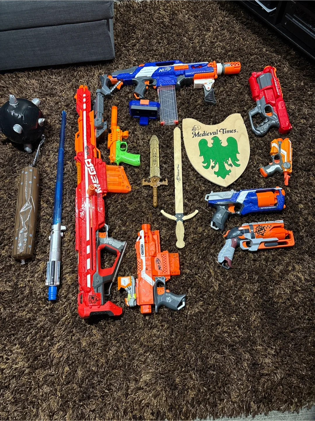 Nerf Blasters & Medieval Times Shield Bundle