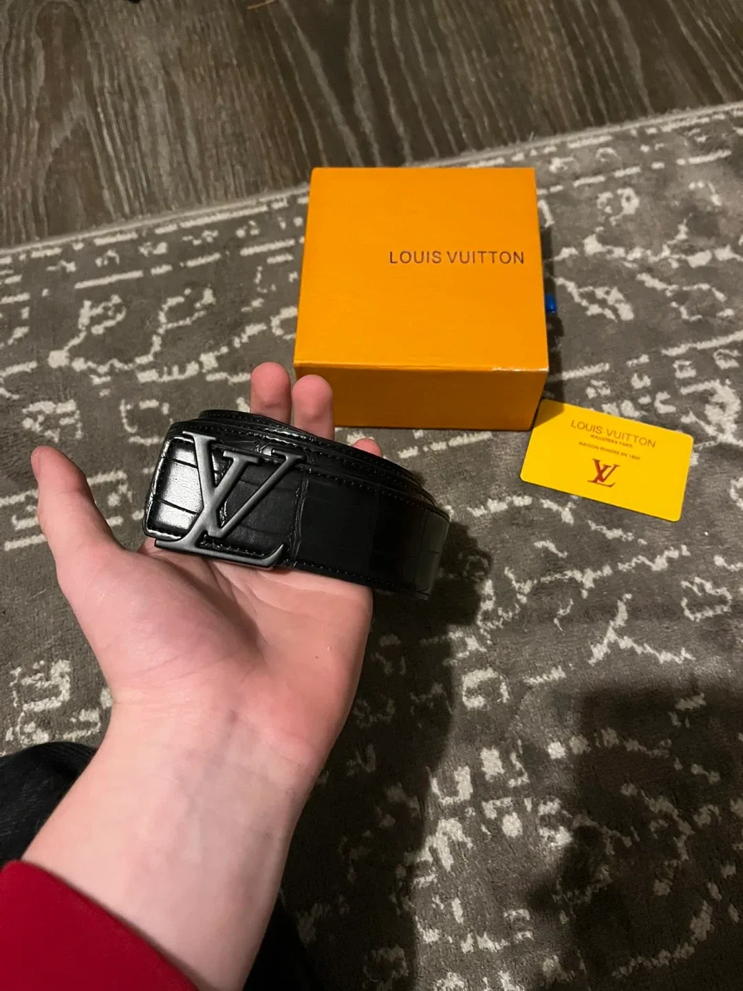 Louis Vuitton Black Leather Belt
