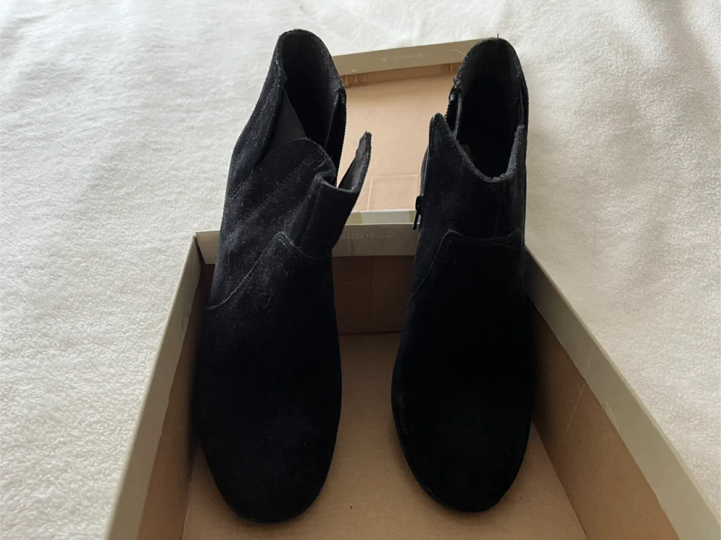 Clarks Black Suede Ankle Boots - Size 8.5 image indicator(3)