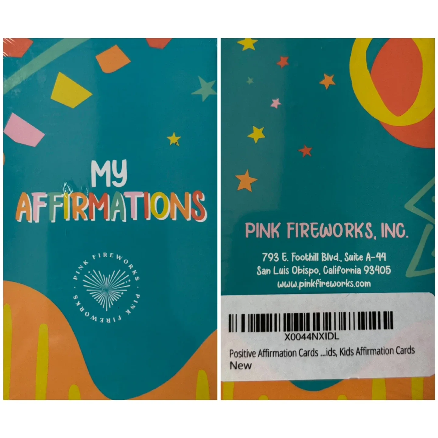 (Pink Fireworks) Affirmation Cards - For Kids