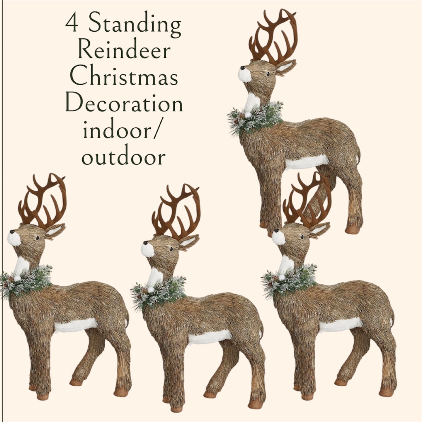 Large Reindeer Christmas Decoration in/out doors