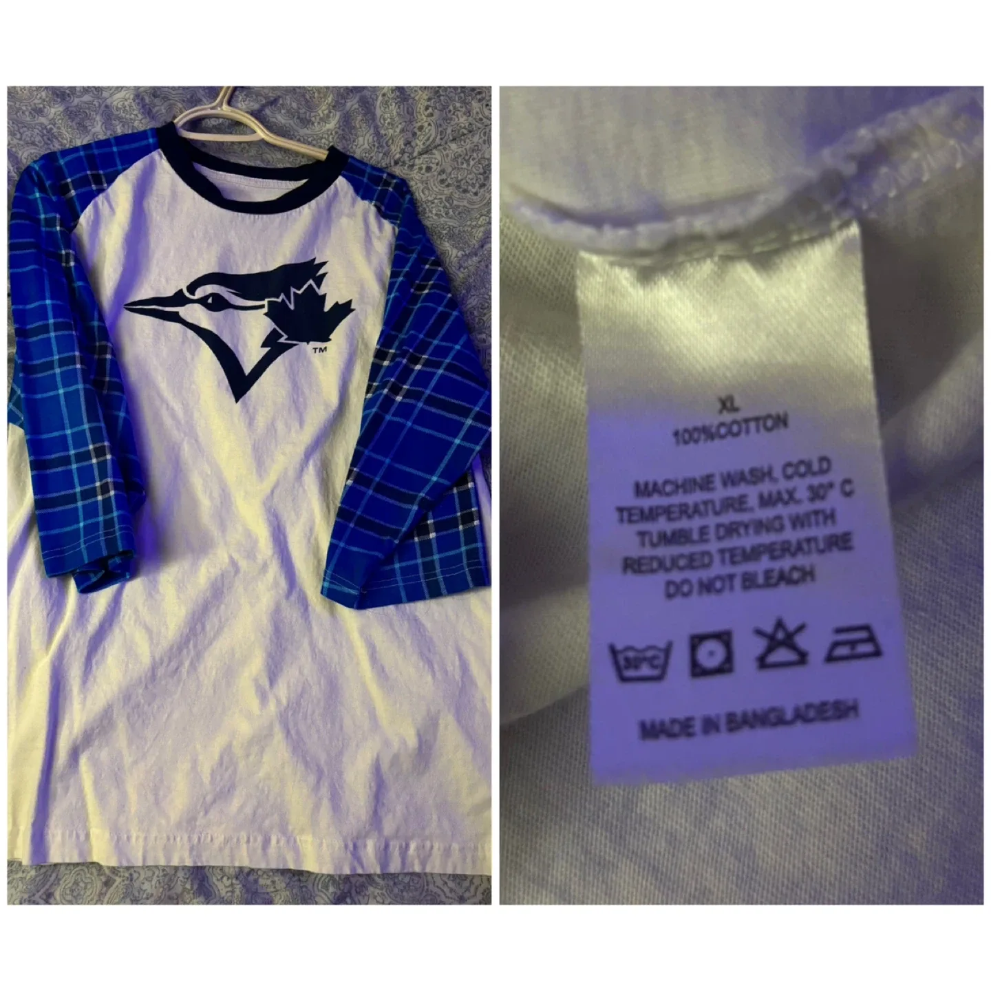 (Toronto Blue Jays) Raglan Shirt - Size Women XL