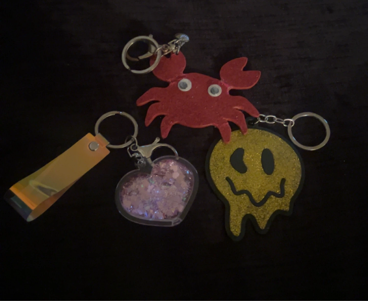 Keychains - Crab, Heart, Smiley