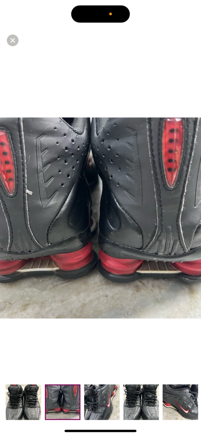 Nike Shox Black and Red Sneakers - photo 4