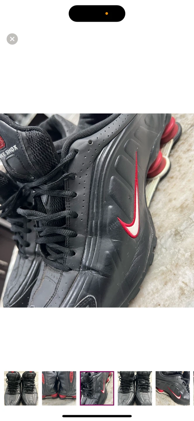 Nike Shox Black and Red Sneakers - photo 3