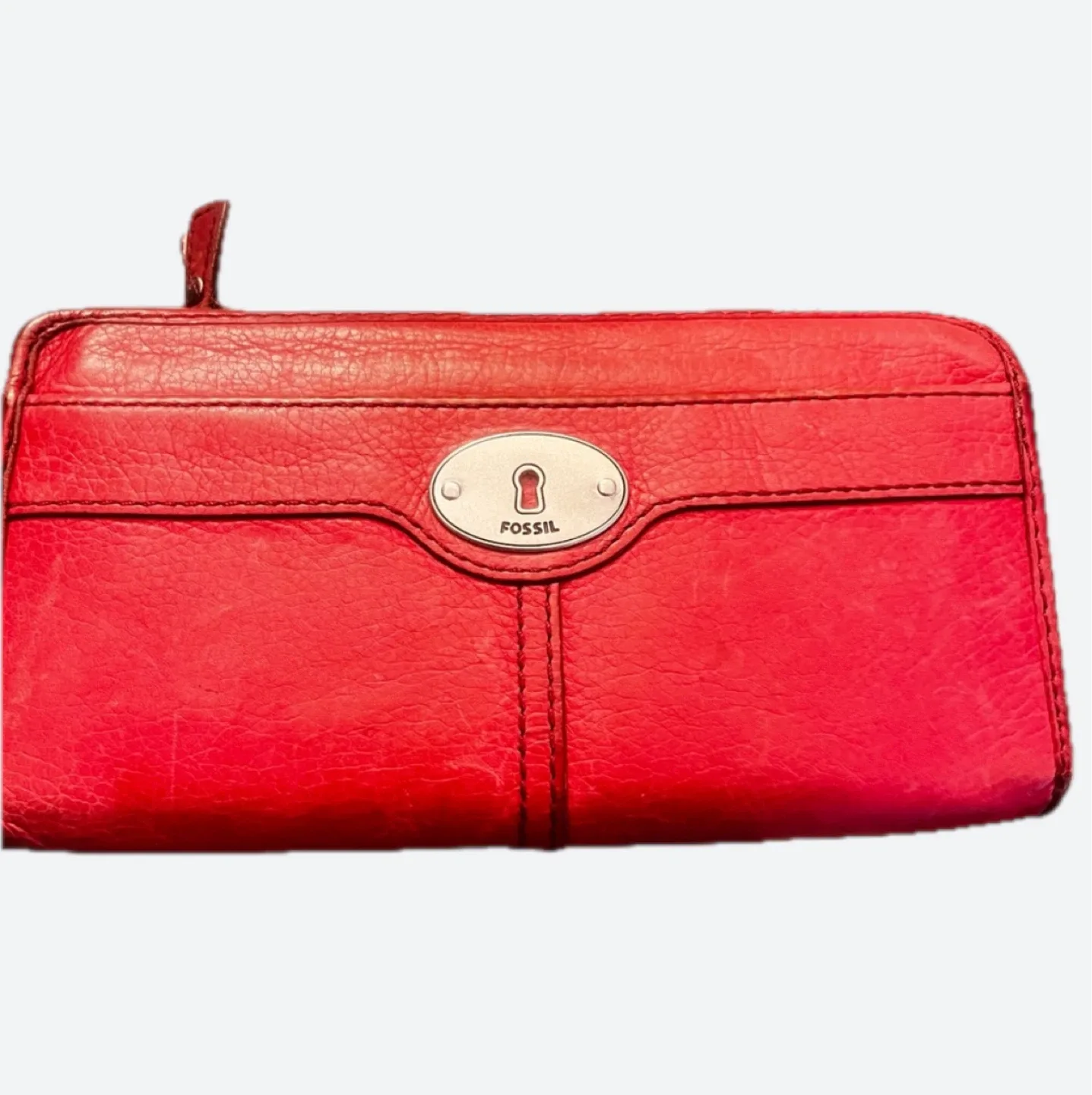 Fossil Red Leather Wallet