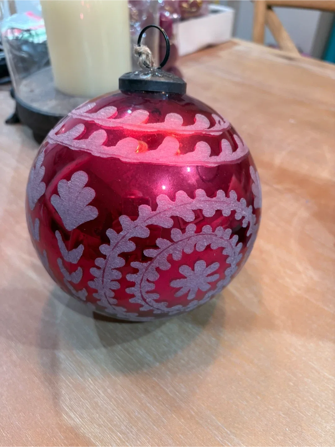 Pottery Barn Red Ornament