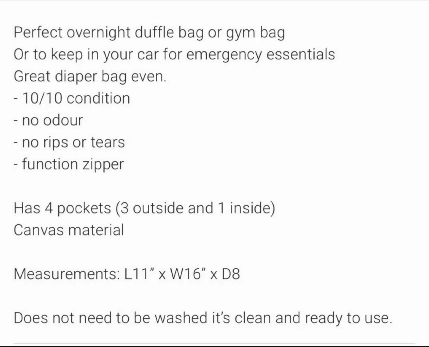 TNA Black Canvas Duffle/Gym Bag image indicator(5)