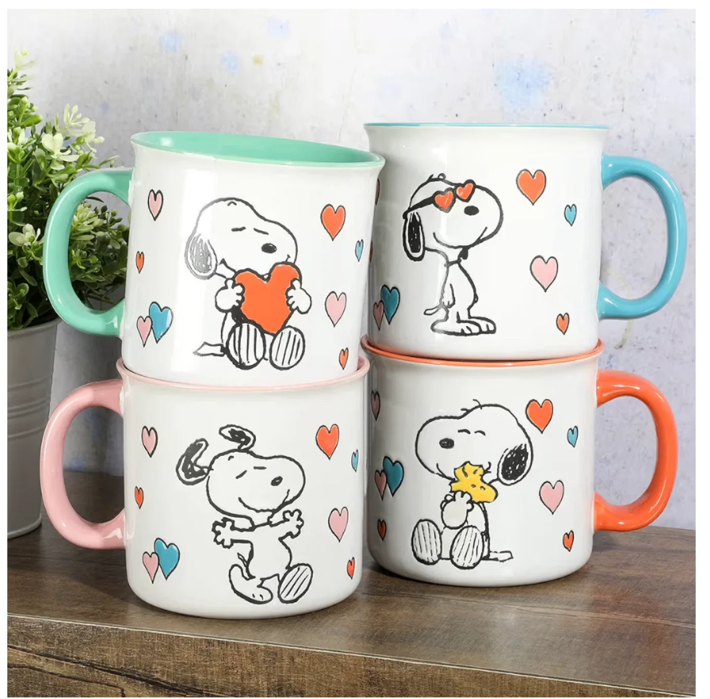 Peanuts Snoopy Mothers Love Mug Set - 4 Large 21 oz Mugs image indicator(4)