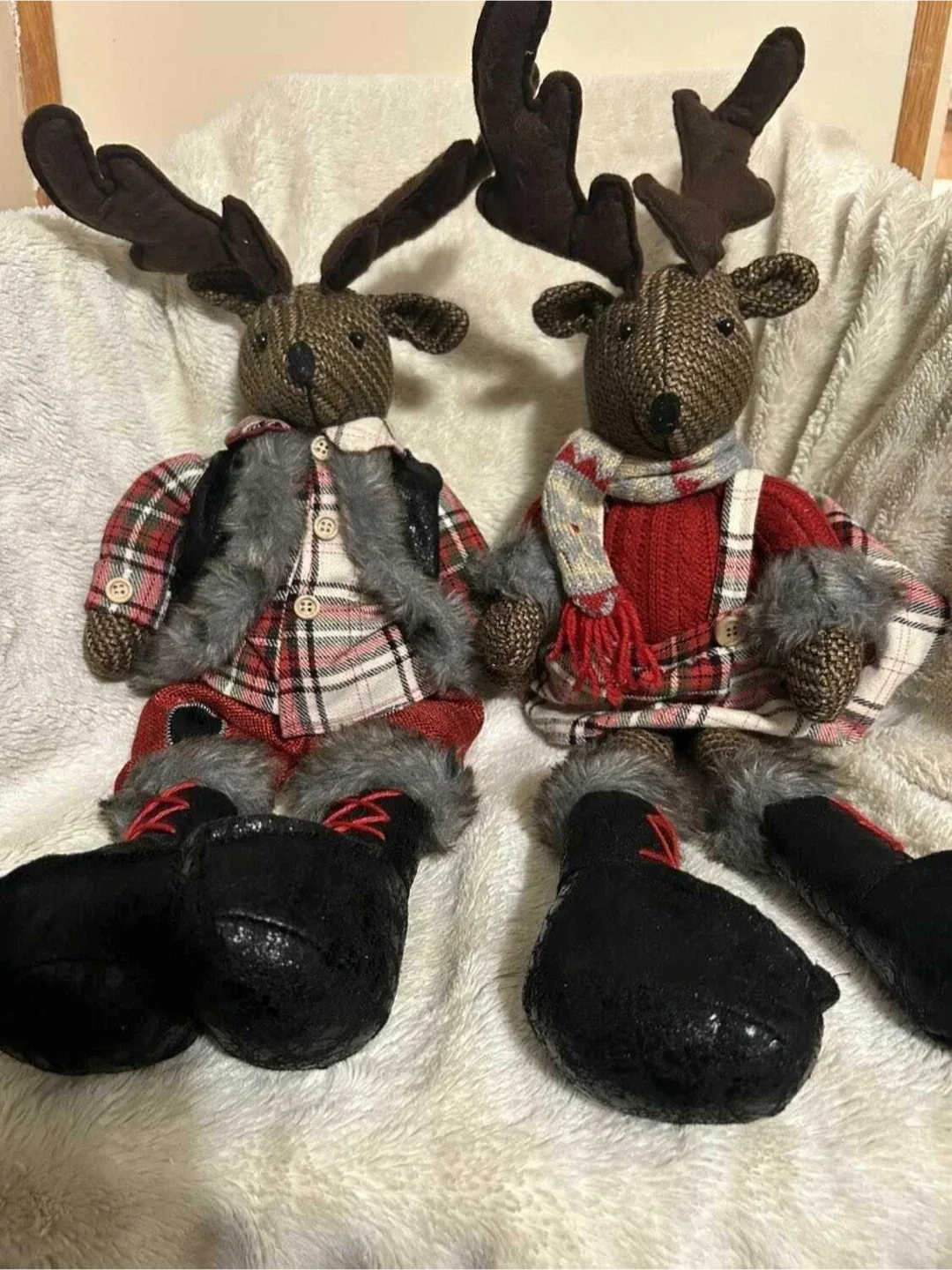 Christmas Reindeer Plush Dolls - Set of 2