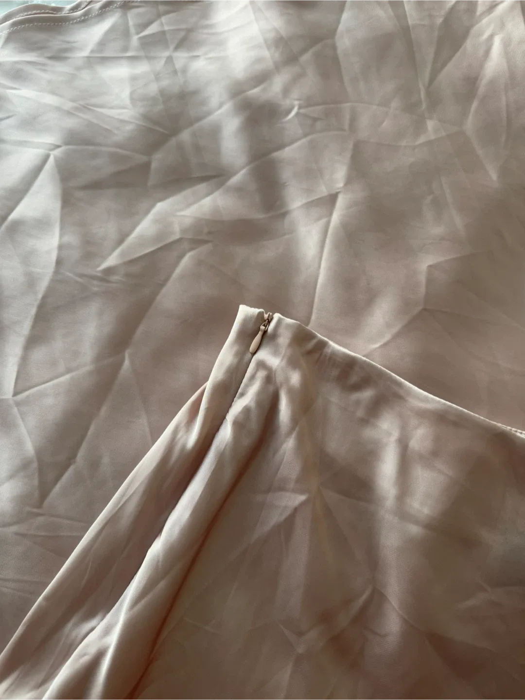 Satin Midi Skirt - Blush Pink image indicator(2)