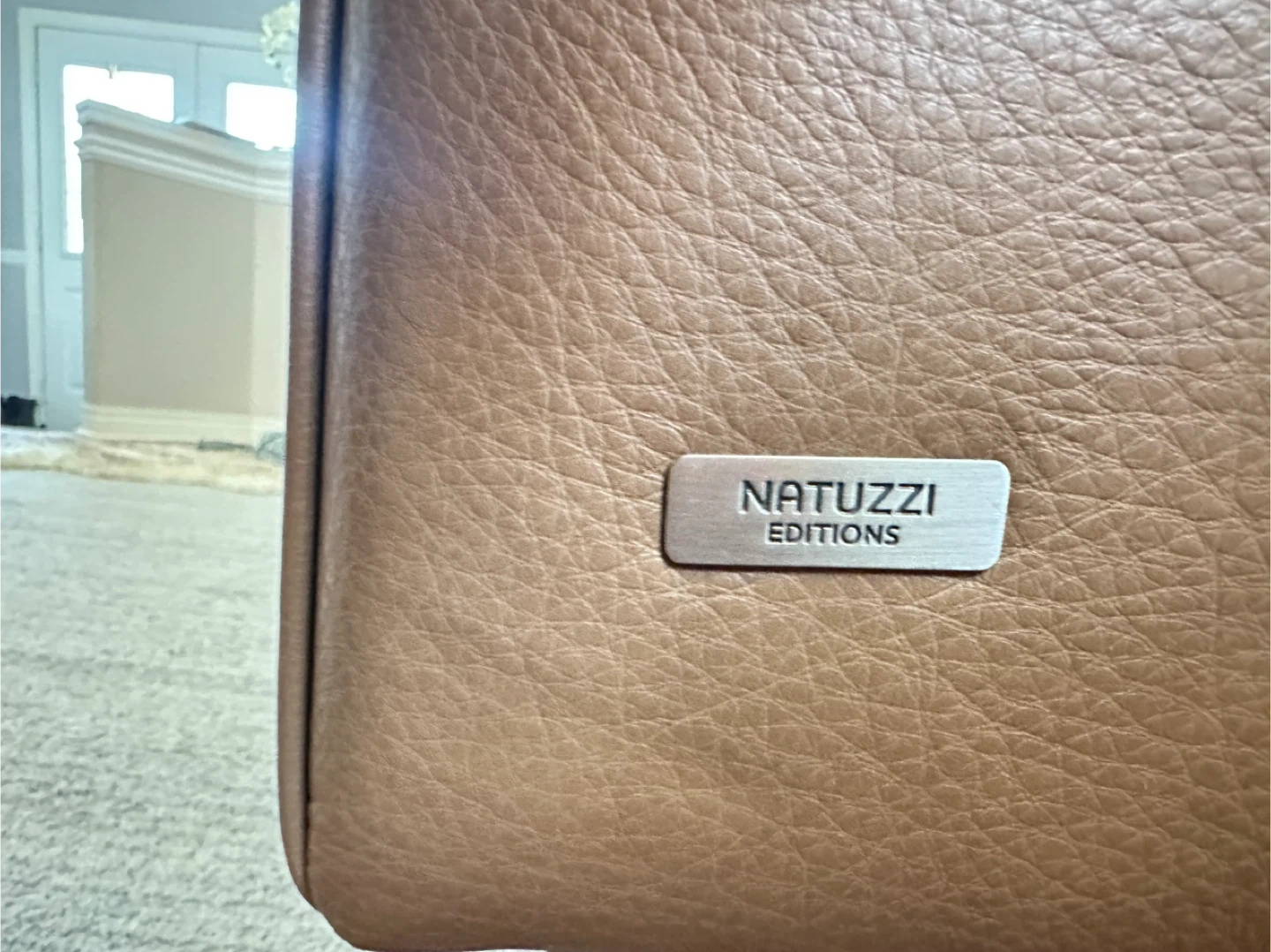 NATUZZI DESTREZZA ALL LEATHER SOFA $6500 - photo 4