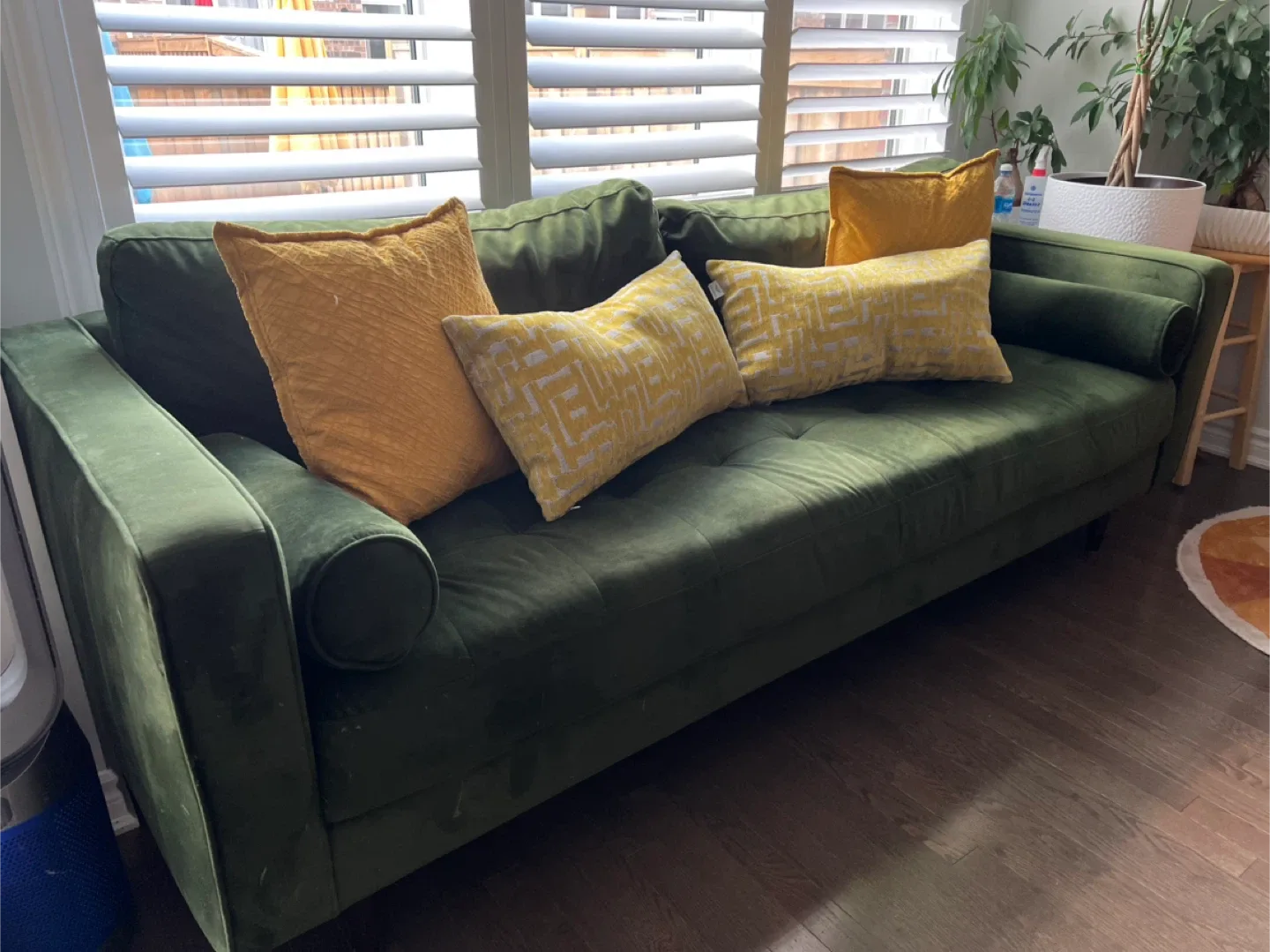 Green Velvet Sofa