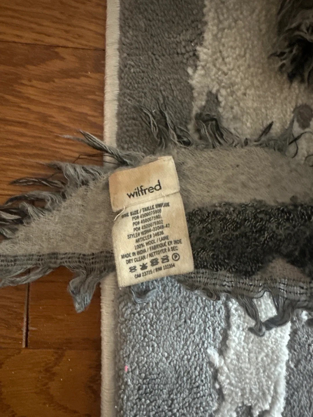 Wilfred Wool Blend Scarf - Grey/White image indicator(3)