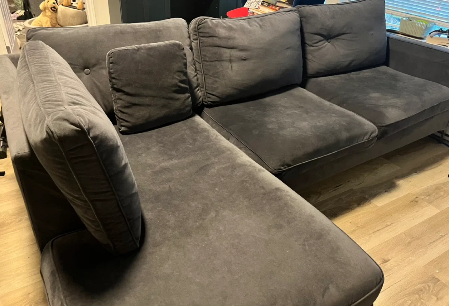 Grey Sectional Couch - Gently Used