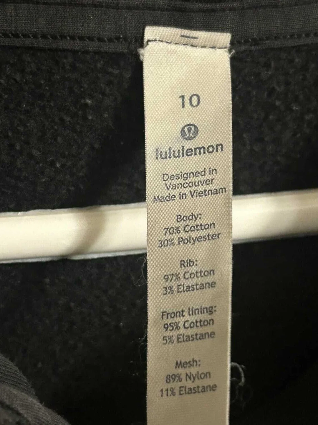 Lululemon Black Hoodie, Size 10 image indicator(4)