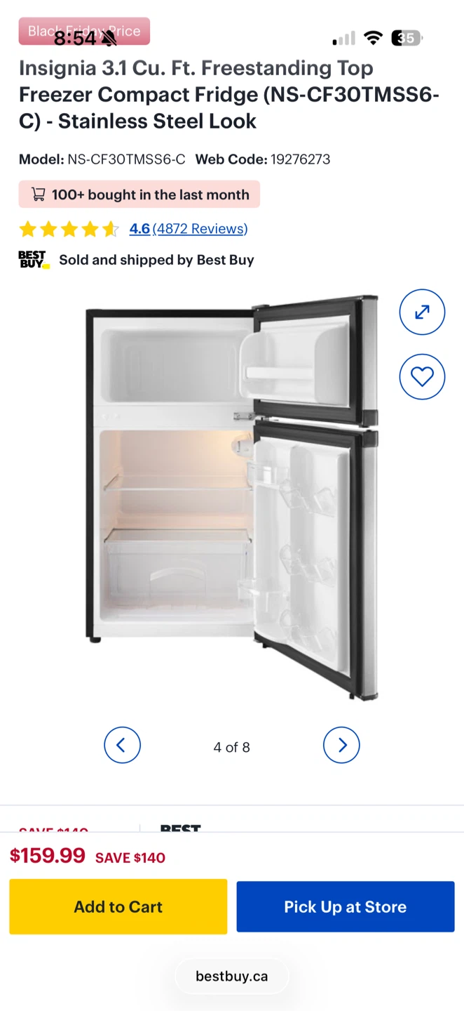 Insignia 3.1 Cu. Ft. Compact Fridge - photo 2
