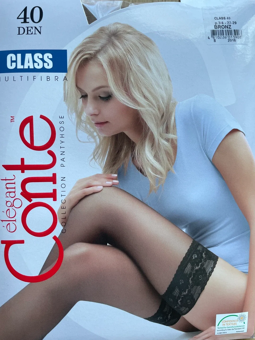 Conte Elegant Class 40 Den Stockings, Bronze, size 3/4