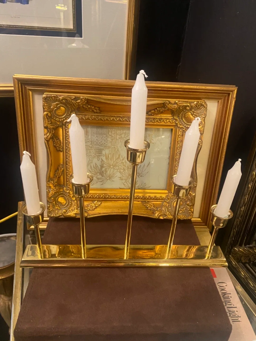 Gold-tone Metal Candle Holder image indicator(2)