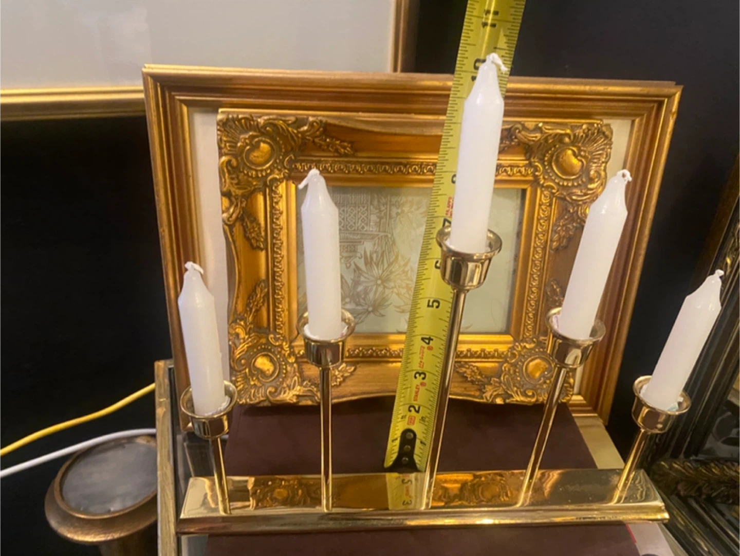 Gold-tone Metal Candle Holder - photo 3