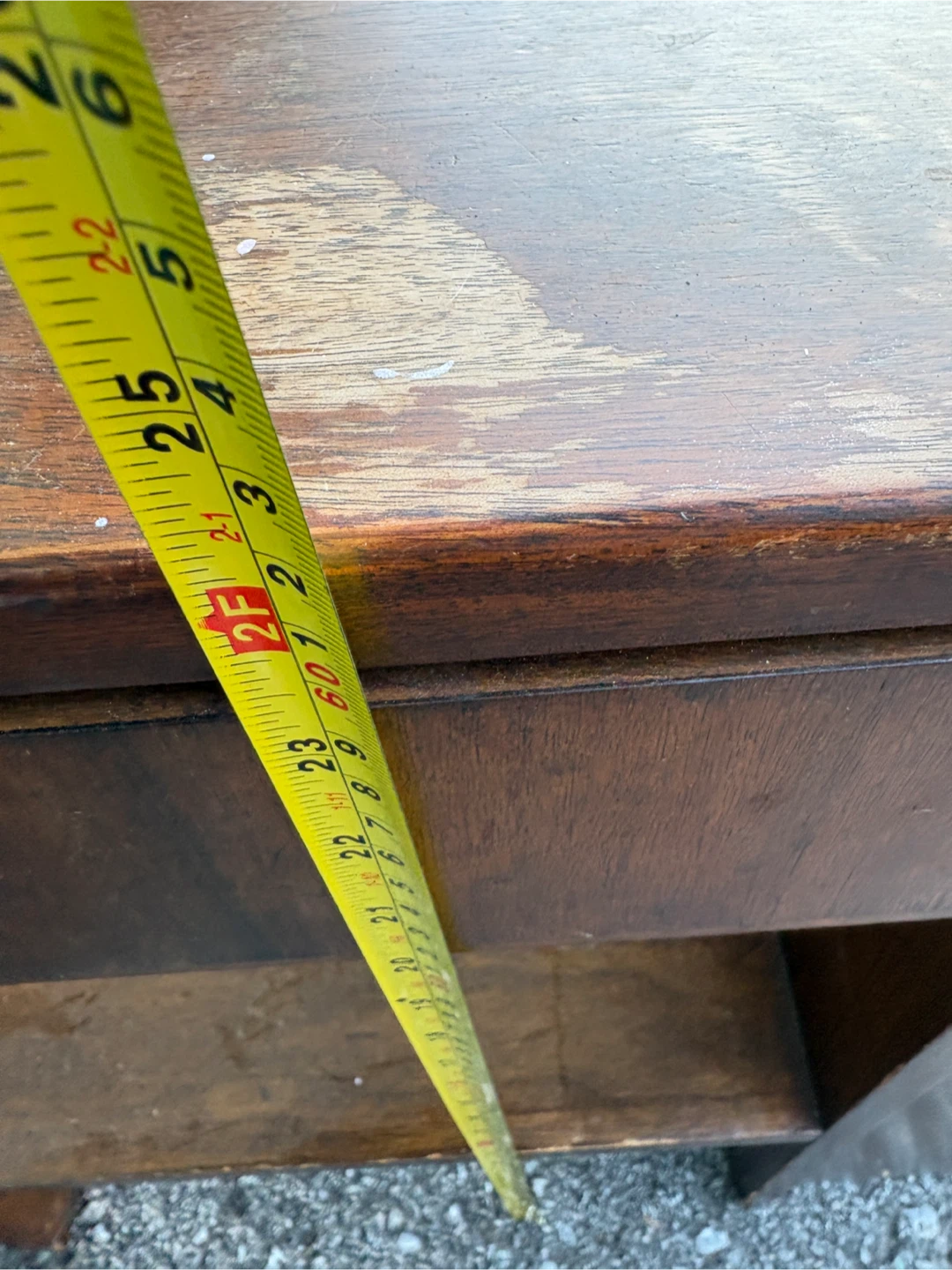 Small Wooden Side Table with double slide Drawer - photo 5
