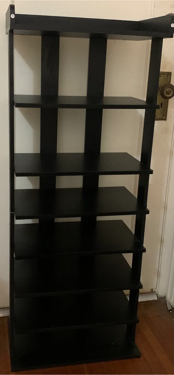 Black Wooden Shoe Rack