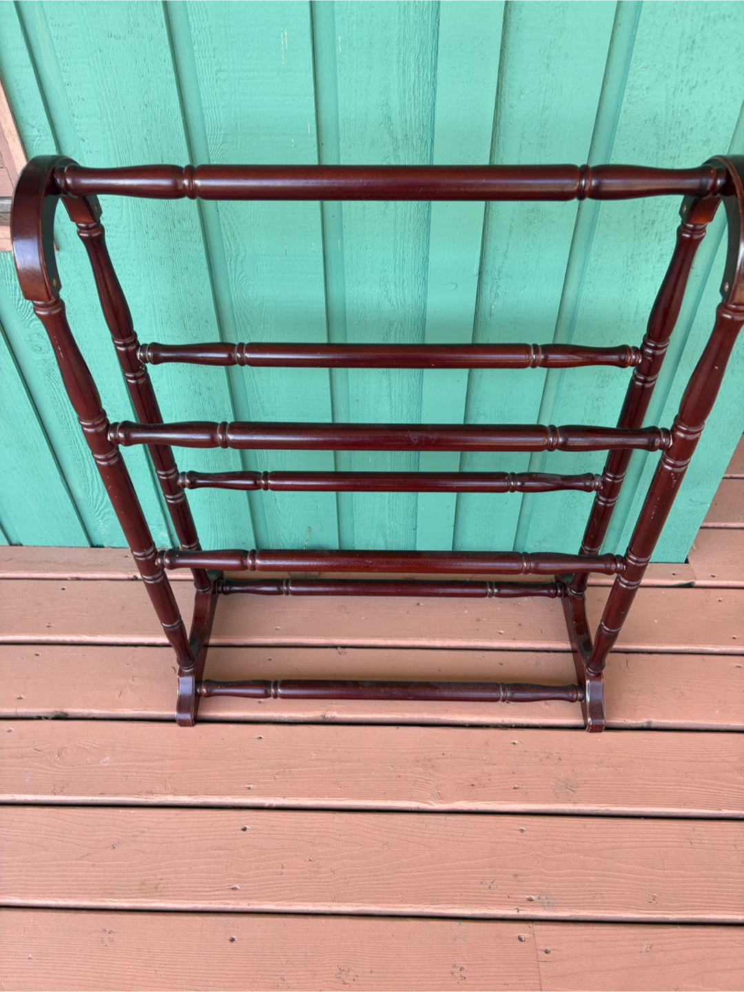 Vintage Wooden Quilt Rack - photo 2