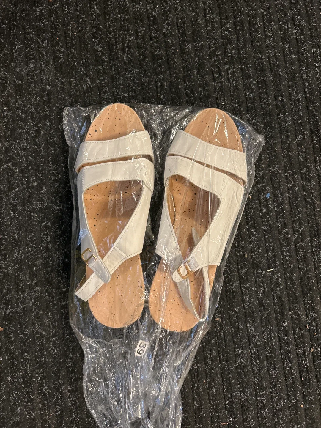 White Sandals Size 39 (New)