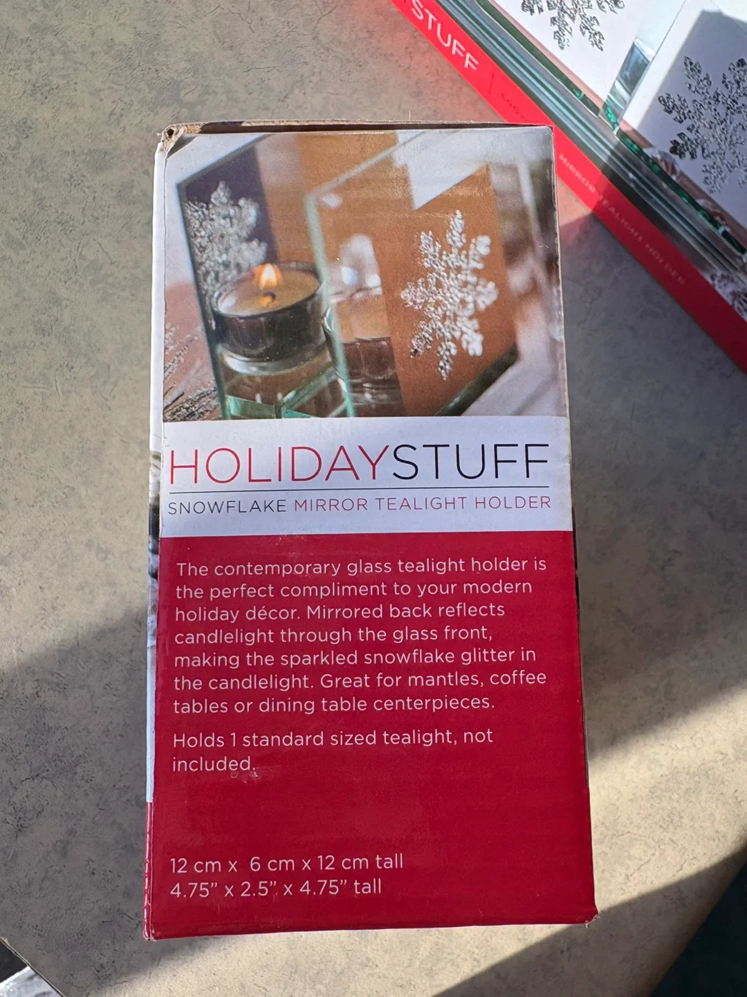 Set of 3 Snowflake Mirror Tealight Holder image indicator(5)