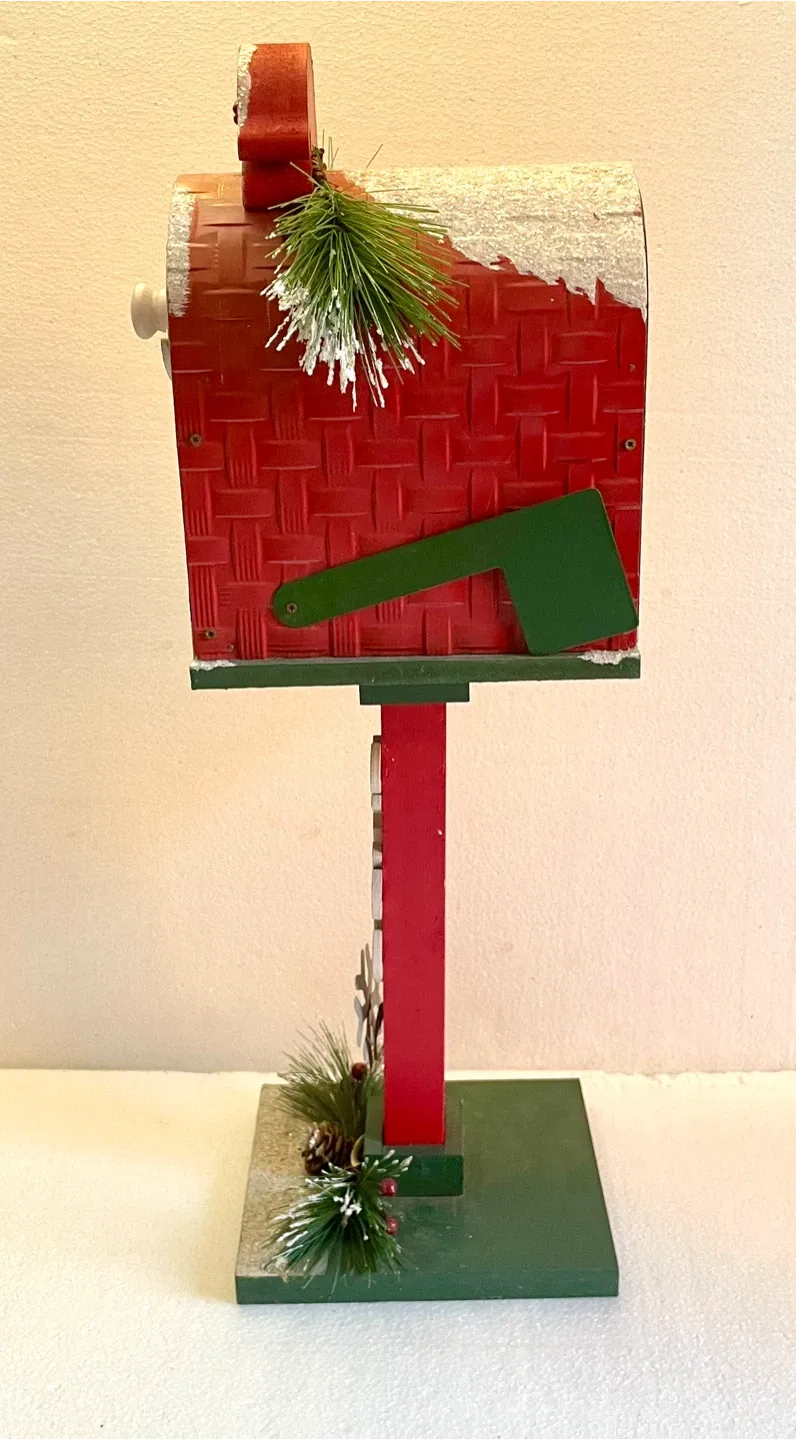 23” Tall Christmas Mailbox Decoration Porch Decor  $10 image indicator(3)