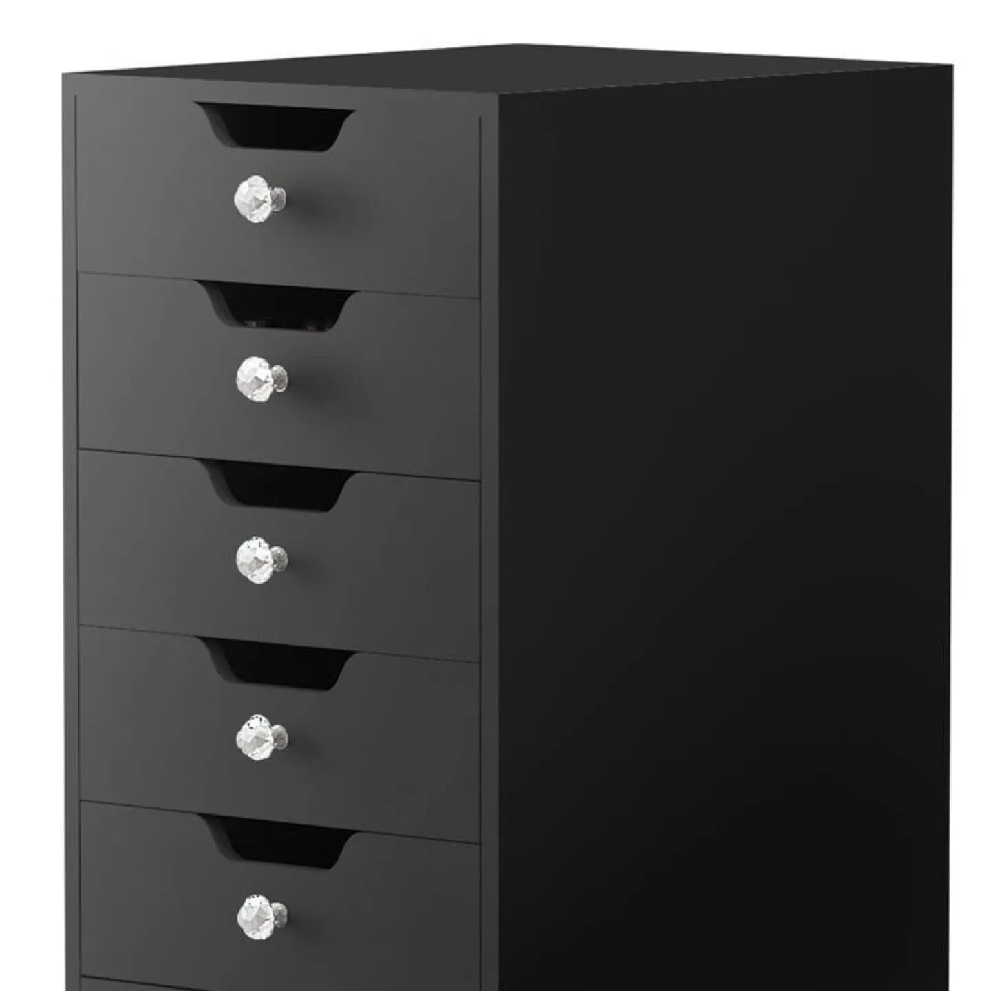 Black Drawer Unit with Crystal Knobs image indicator(2)