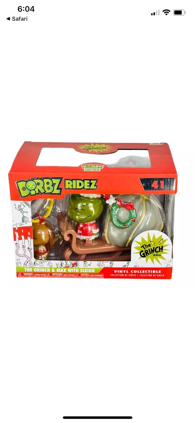 NIB FUNKO Dorbz Ridez Grinch, Max & Sleigh Figures image indicator(2)