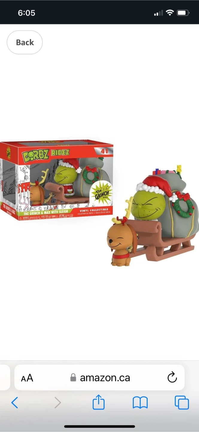 NIB FUNKO Dorbz Ridez Grinch, Max & Sleigh Figures