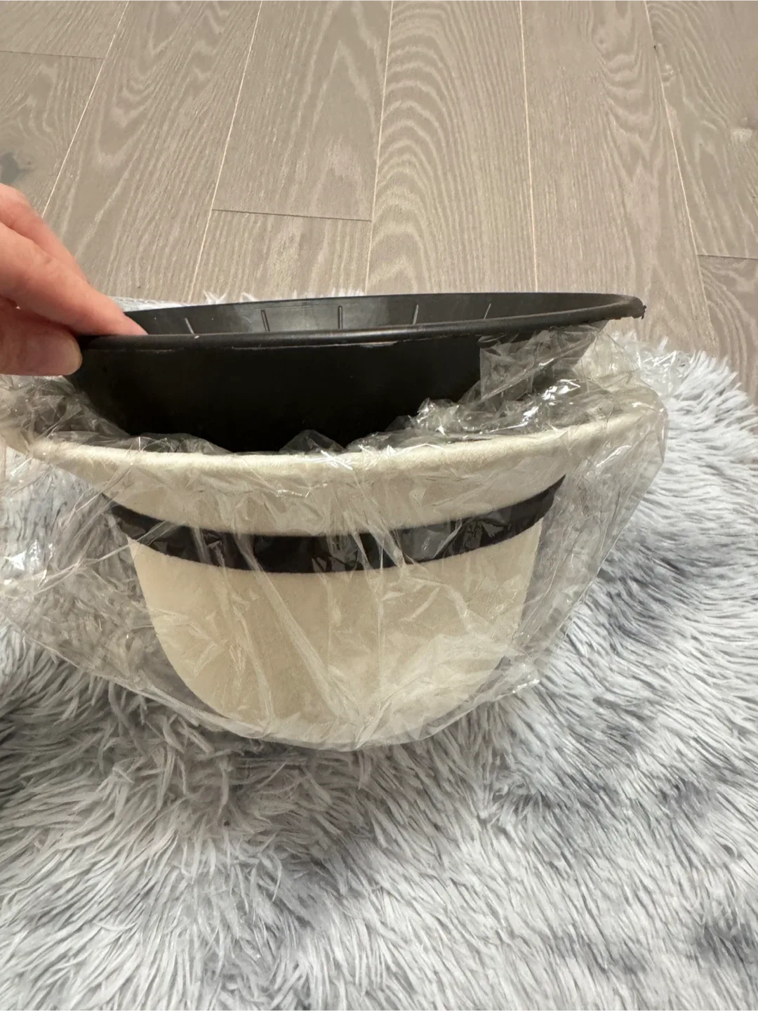 Cream Cloche Hat with Black Ribbon - New image indicator(5)