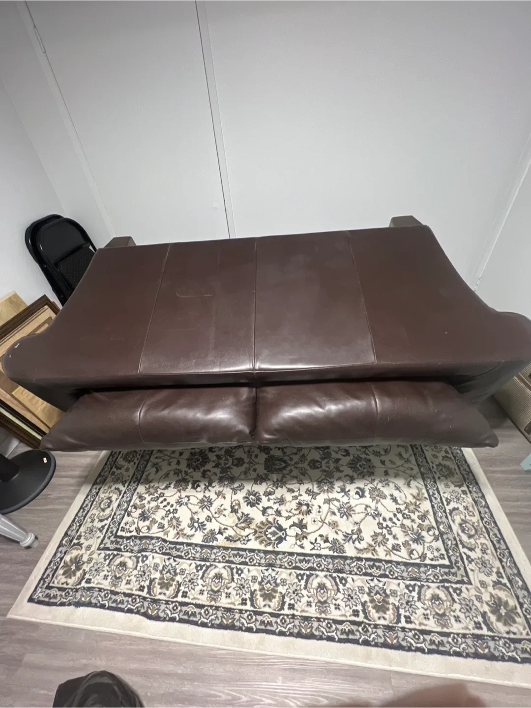 Italsofa Brown Leather Loveseat image indicator(2)