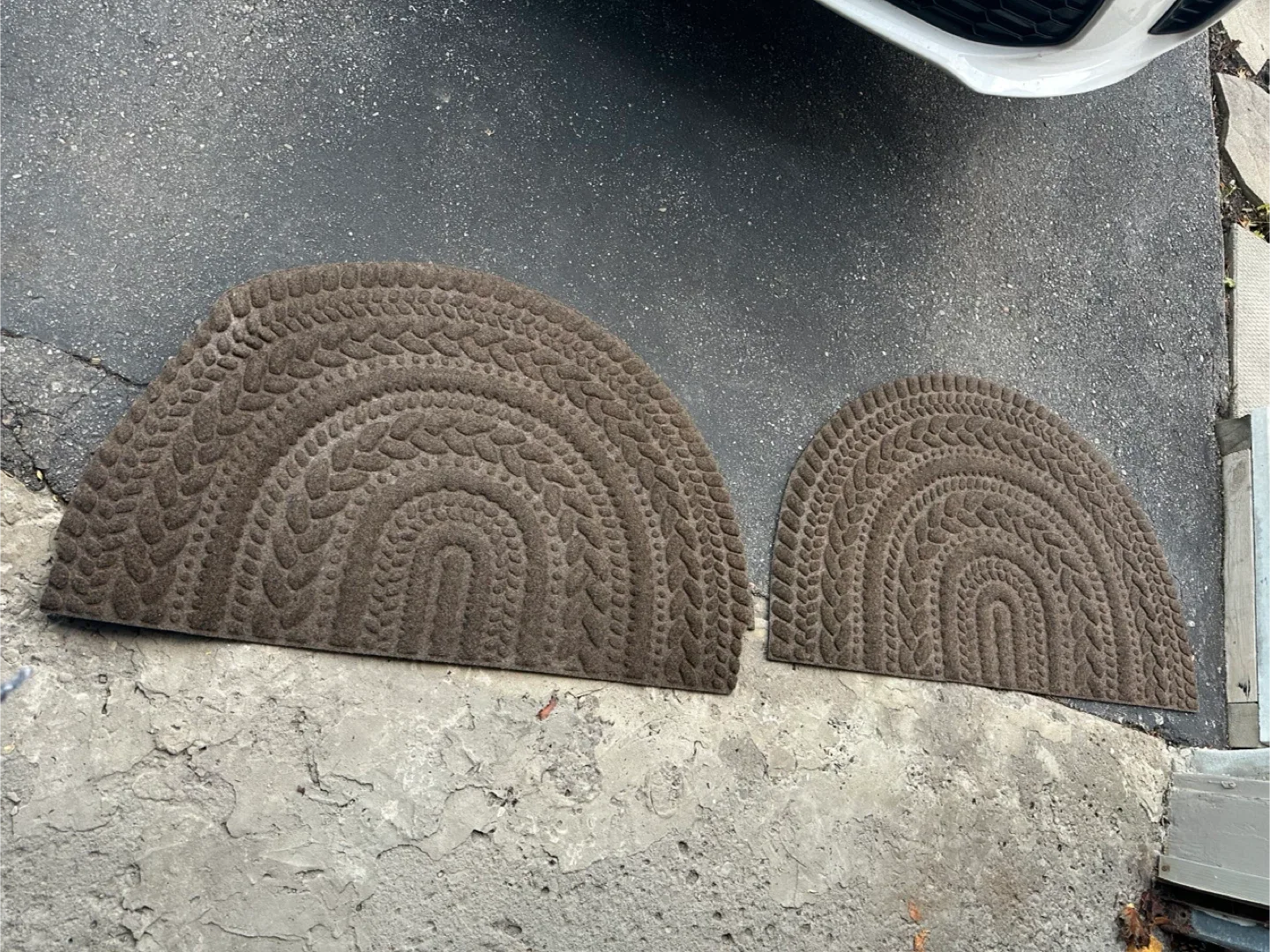Braided Half Round Doormat Set