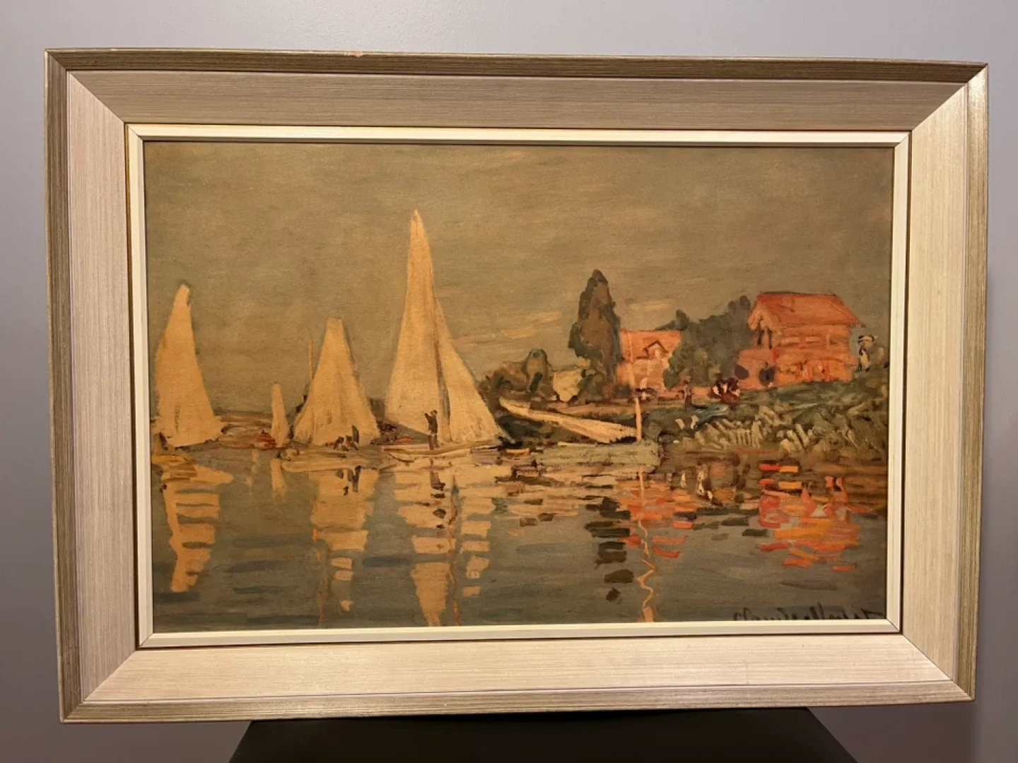 Claude Monet "Boats at Argenteuil" Painting